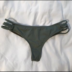 Midori Bikinis Olive Bikini Bottom Size Large